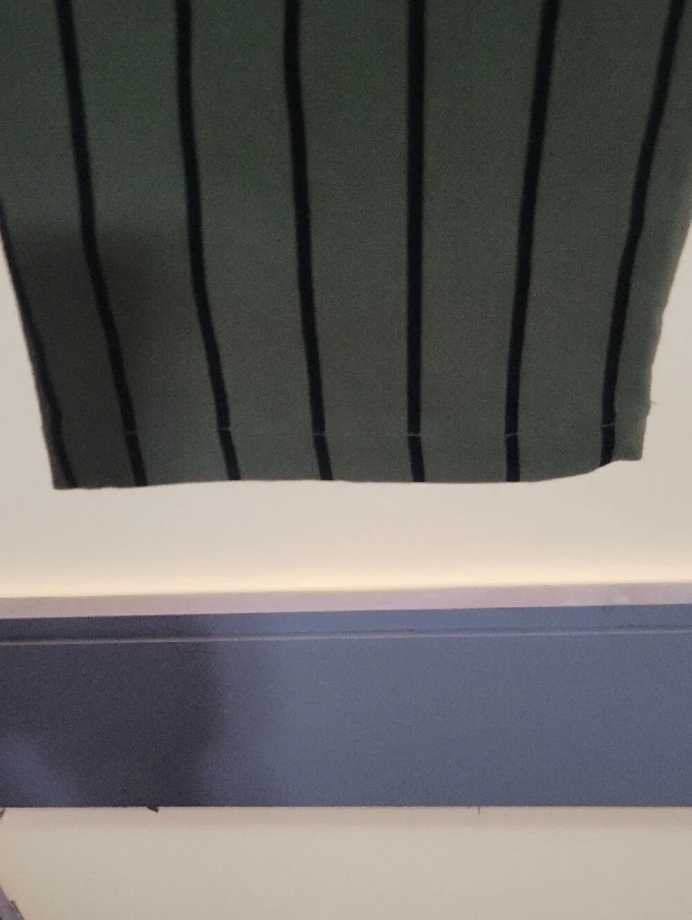 Mod Ref Olive Green and Black Striped Capris